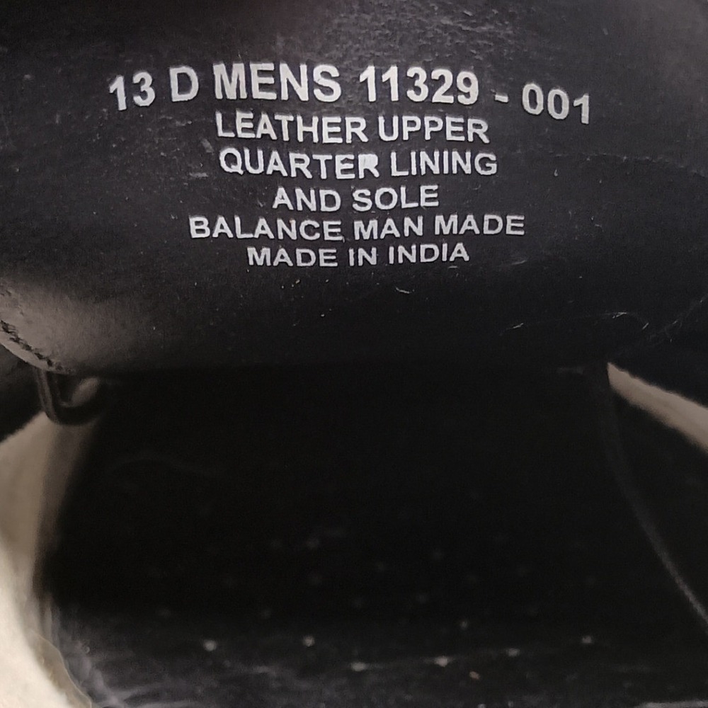 Florsheim Mens Black Leather Cap Toe Oxford Dress Shoes Size 13 D - Picture 7 of 8
